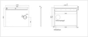 Mueller May spiegel met LED en scheerspiegel 100x80cm