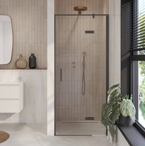 Ben Meteora draaideur rechts incl. antikalk 90x200 mat zwart