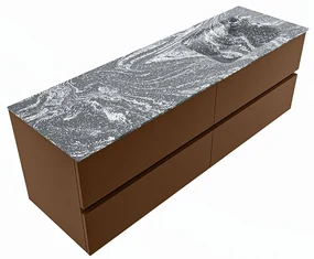 Mondiaz Vica DLux badmeubel 150cm rust 4 lades met wastafel lava rechts 1 kraangat