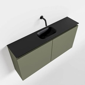 Mondiaz Ture 100cm toiletmeubel army met wastafel urban midden geen kraangat