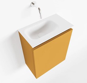 Mondiaz Ture 40cm toiletmeubel ocher met wastafel talc links geen kraangat