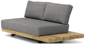 Santika Furniture Santika Superior Open Bench Left Aluminium/teak Old Teak Greywash
