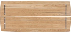 Goossens Excellent Eettafel Floyd, Semi rechthoekig 240 x 100 cm met split