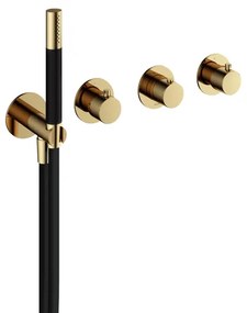 Hotbath Cobber afbouwdeel inbouw badendouche thermostaat met 2 stopkranen zonder uitloop gepolijst messing CB7071EXTNB