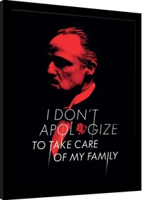 Ingelijste poster The Godfather - Don‘t Apologize