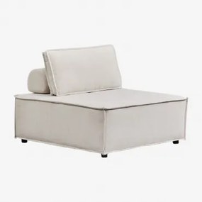 Centrale Module Voor Modulaire Bank In Stof Vermont Chenille Crèmebeige - Sklum