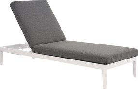 Lifestyle Garden Furniture Mateo Ligbed Met Kussen Wit/carbon Aluminium Wit