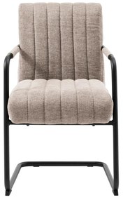 Eetkamerstoel Beige Met Armleuning