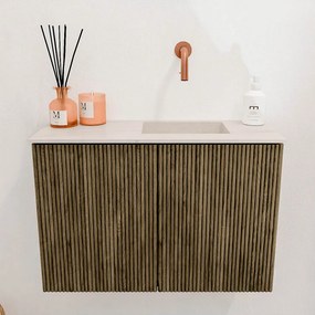 Mondiaz Joya DLux 60cm toiletmeubel dusk met wastafel faye rechts zonder kraangat meli