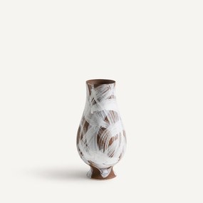 Vaas van mat keramiek, H23,5 cm, Skall