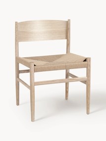 Houten stoel Nestor met handgevlochten zitvlak