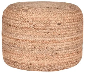 LABEL51 Poef gevlochten jute naturel