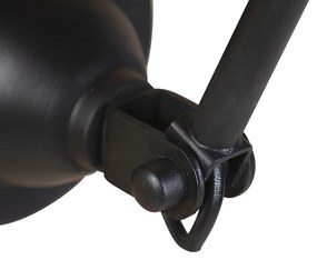 Smart wandlamp met dimmer zwart verstelbaar incl. Wifi A60 - Wye Industriele / Industrie / Industrial, Landelijk E27 Binnenverlichting Lamp