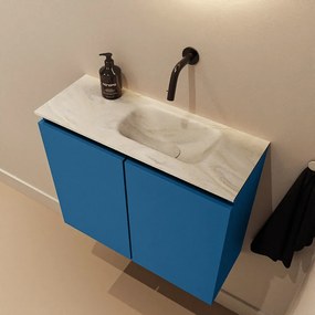 Mondiaz Ture DLux toiletmeubel 60cm jeans met wastafel ostra rechts zonder kraangat