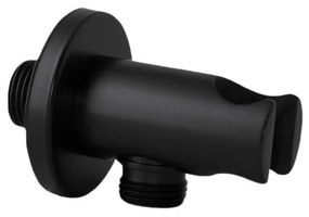 Saniclear Plus inbouw regendouche met inbouw douchekop 30x30cm en staafhanddouche zwart mat