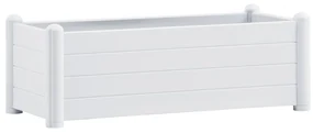 vidaXL Plantenbak verhoogd 100x43x35 cm PP wit