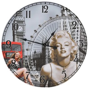 vidaXL Wandklok vintage stijl 60 cm Marilyn Monroe