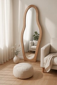 Livingfurn Olivia staande spiegel organisch 200cm naturel