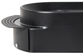 Afgeronde inbouwspot zwart GU10 70mm 2-lichts - Hubs Modern GU10 ovaal Binnenverlichting Lamp
