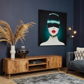 Starfurn Omaha Tv-meubel Industrieel Mangohout 180 Cm - 180x45x50cm.