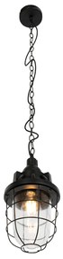 Set van 3 industriele hanglampen zwart - Cabin