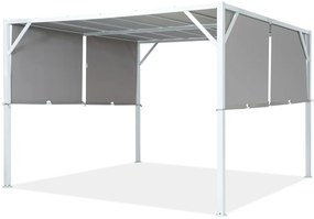 Metalen terraspergola Santorini 3 x 3 m wit-antraciet Garden Point