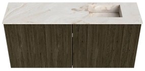 Mondiaz Joya DLux 90cm toiletmeubel shadow met wastafel faye rechts zonder kraangat frappe