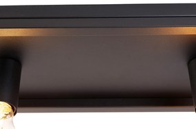 Smart plafondlamp met dimmer zwart 99,5 cm incl. 4 Wifi A60 - Cage Industriele / Industrie / Industrial E27 Binnenverlichting Lamp