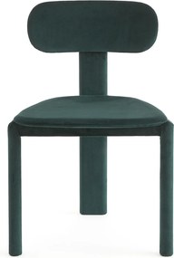 Met fluweel beklede stoel, MARAIS, ontwerp Emmanuel Gallina