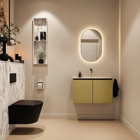 Mondiaz Ture DLux toiletmeubel 80cm oro met wastafel glace midden zonder kraangat