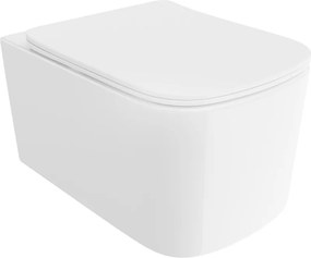 Mexen Vivo wc-pot Rimless Tornado met softclose slanke zitting, duroplast, glanzend wit - 30610200T