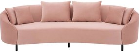 Goossens Bank Ragnar roze, stof, 3,5-zits, modern design