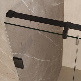 Brauer Void Carving profielloze nisdeur 100cm met draaideur 60cm aan muur zwart mat