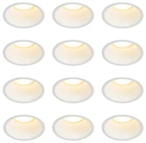 Set van 12 inbouwspots wit GU10 70mm IP44 - Dept Modern GU10 rond Binnenverlichting Lamp