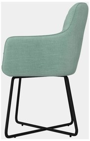 Eetkamerstoel - Arne - stof Bjorn grof geweven mint