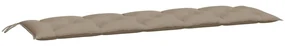 vidaXL Tuinbankkussen 180x50x7 cm stof taupe