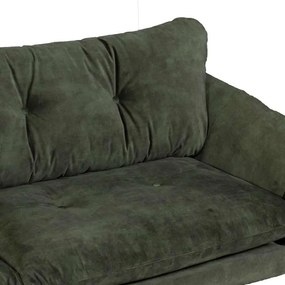 Hoekbank - Kuddar - links - velours Adore Hunter groen 156