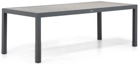 Dining Tuintafel rechthoekig 220 x 94 cm Aluminium Grijs Residence