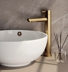 Brauer Gold Edition ColdStart verhoogde wastafelkraan energy-saving model B messing geborsteld PVD