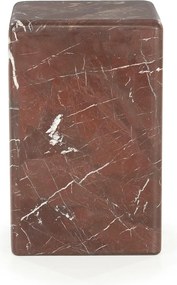 Bijzettafel Rood Marmer Vierkant - 30 X 30cm.