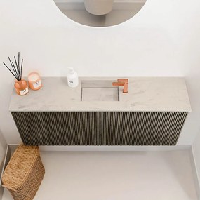 Mondiaz Joya DLux 100cm toiletmeubel shadow met wastafel faye midden 1 kraangat opalo