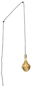 Moderne hanglamp goud met stekker incl. LED lamp dimbaar - Cavalux