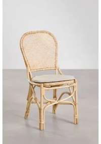 Zariel Rotan Eetkamerstoel Natuurlijk & Beige – Crème - Sklum