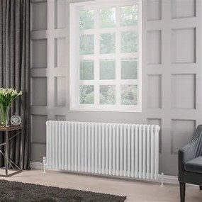 Eastbrook Rivassa 3 koloms radiator 145x60cm staal 2609W wit glans