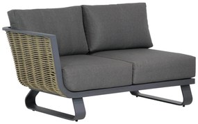 Hoek loungeset 5 personen Aluminium/wicker Grijs  Santika Furniture Santika Tika