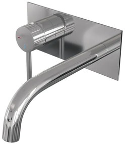 BRAUER Stripe Inbouw Wastafelmengkraan - gebogen uitloop en afdekplaat - model A2 - chroom 5-CE-333