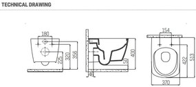 SaniGoods Cody douche wc met bidetkraan koud water en softclose zitting wit glans
