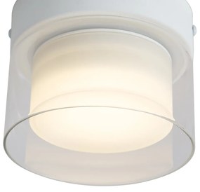 Moderne plafondlamp wit met helder glas  - Puck