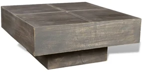 vidaXL Salontafel vierkant massief mangohout donkerbruin