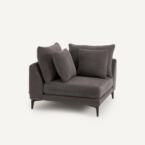 Hoekbank van gevlochten polyester, MODERNISTE, ontwerp Emmanuel Gallina